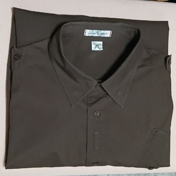 Vintage Artful Dodger Brown Military Style Shirt, 100% Cotton, Size XL - Picture 15 of 15